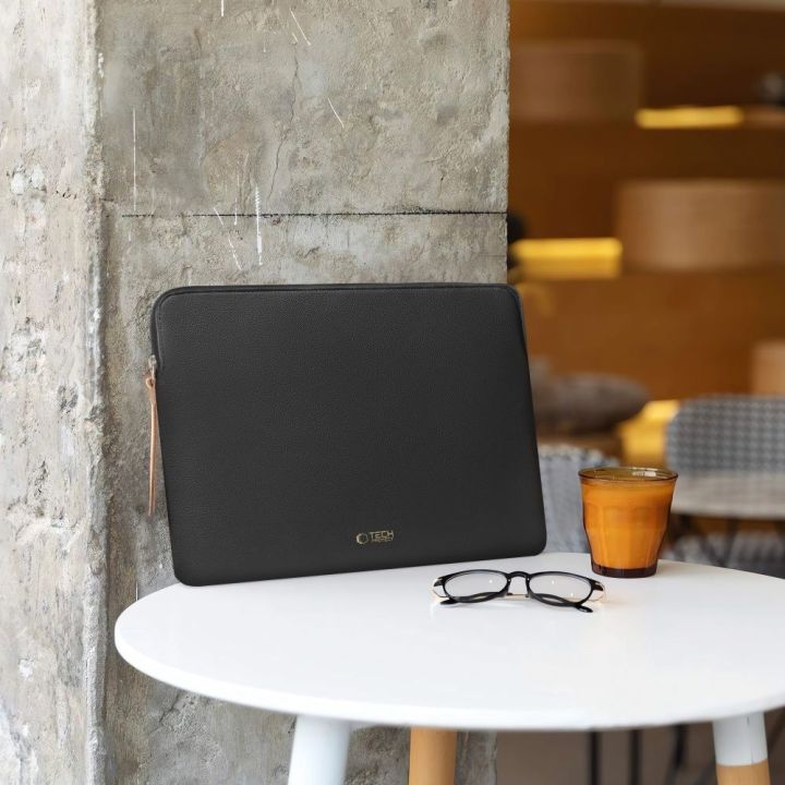Tech-Protect Fleece laptopo dėklas 13–14 colių, juodas
