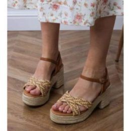 Moteriškos rudos pintos basutės ant platformos Marfi