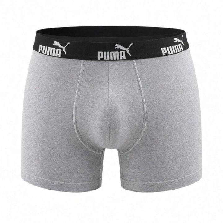 Vyriškos boksinės trumpikės Puma, 6 vnt., juodos, žalios ir pilkos