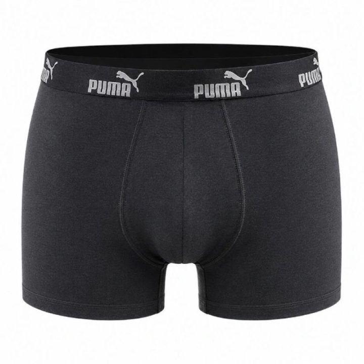 Vyriškos boksinės trumpikės Puma, 6 vnt., juodos, žalios ir pilkos