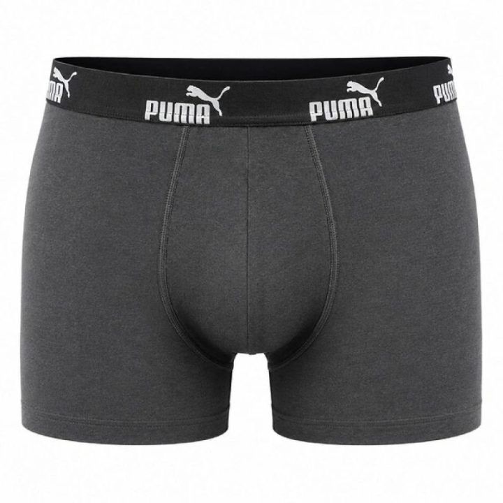 Vyriškos boksinės trumpikės Puma, 6 vnt., juodos, žalios ir pilkos