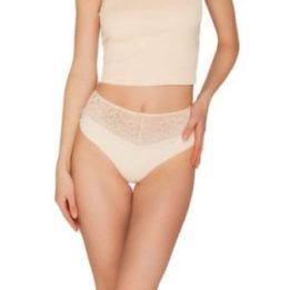 Moteriškos nėriniuotos string kelnaitės Beige