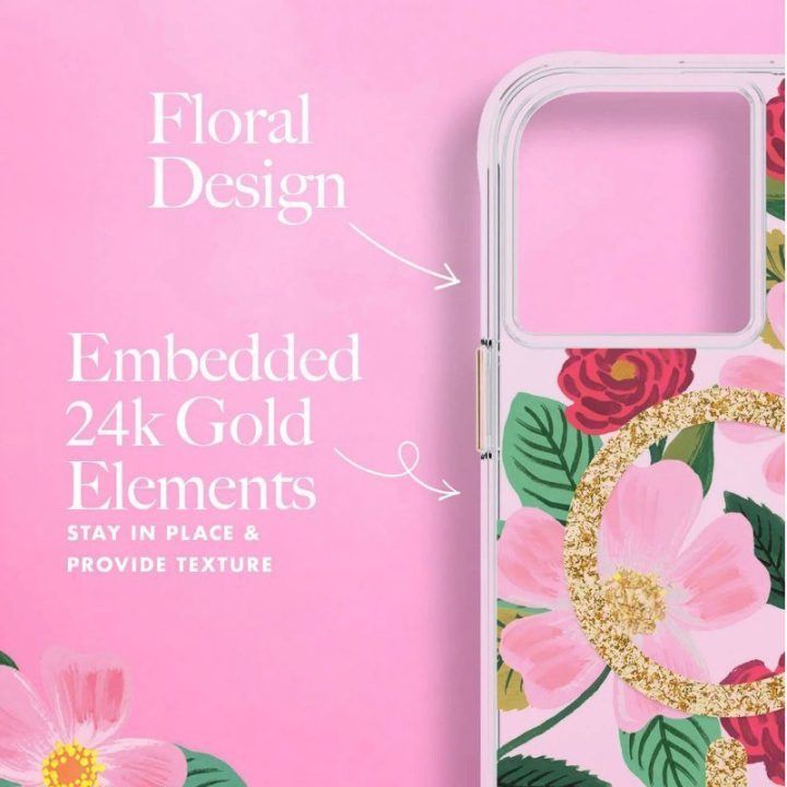 Telefono dėklas Rifle Paper Clear MagSafe iPhone 14 / iPhone 13
