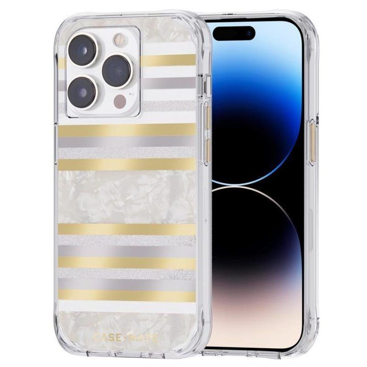 Dėklas iPhone 14 Pro Case-Mate Pearl Stripes su perlamutru