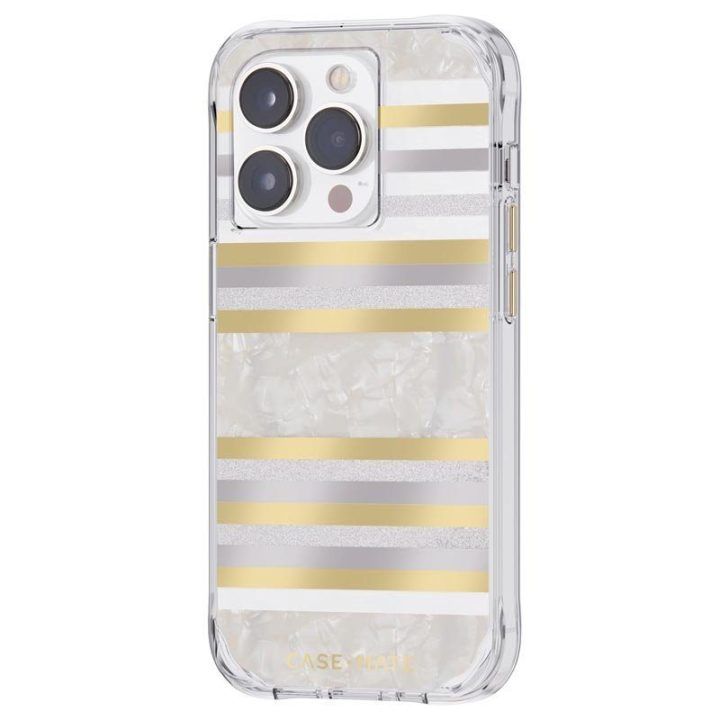 Dėklas iPhone 14 Pro Case-Mate Pearl Stripes su perlamutru