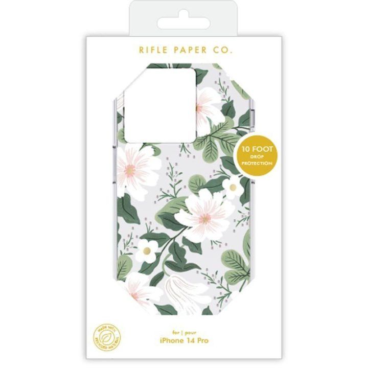 Dėklas iPhone 14 Pro Rifle Paper Willow su aukso detalėmis