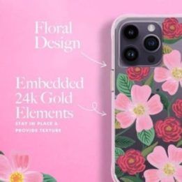 Dėklas iPhone 14 Pro su 24K auksu, Rifle Paper