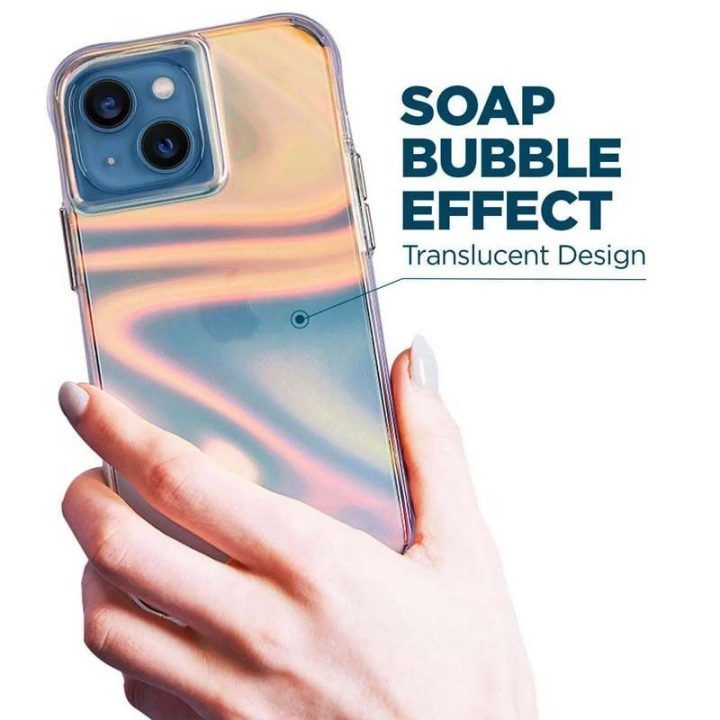 Dėklas iPhone 14 Plus Case-Mate Soap Bubble, irizuojantis
