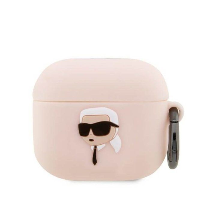 Silikoninis dėklas AirPods 3 Karl Lagerfeld, rožinis