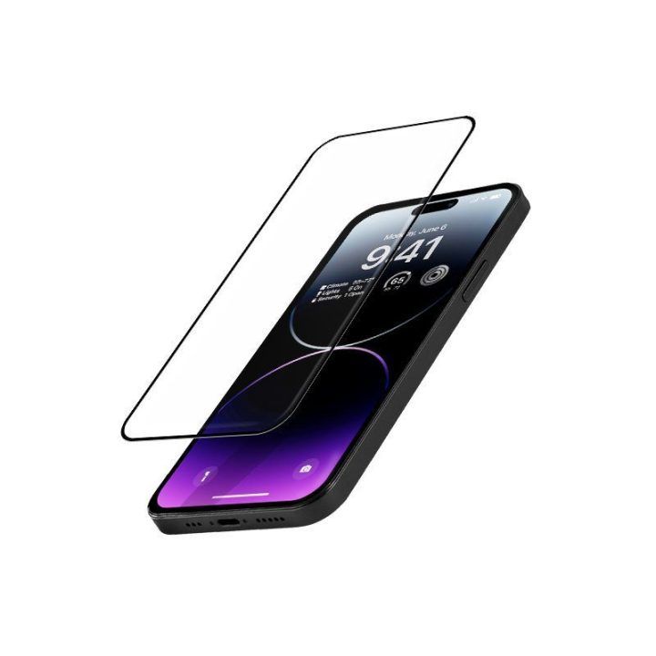 Apsauginis stiklas iPhone 14 Pro Max su rėmeliu, Crong