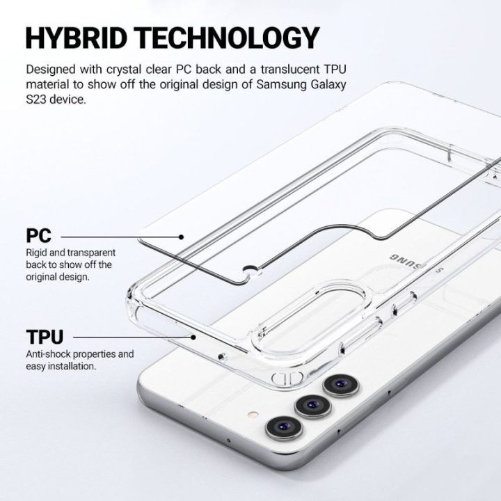 Permatomas dėklas Samsung Galaxy S23 Crong Crystal Shield Cover