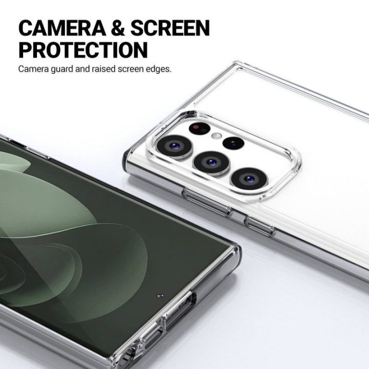 Permatomas dėklas Samsung Galaxy S23 Ultra Crong Crystal Shield Cover