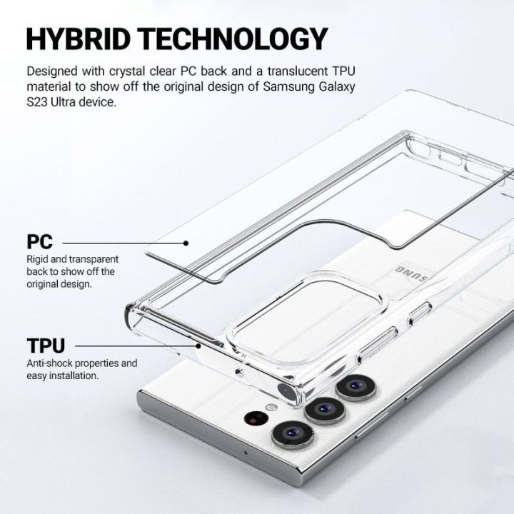 Permatomas dėklas Samsung Galaxy S23 Ultra Crong Crystal Shield Cover