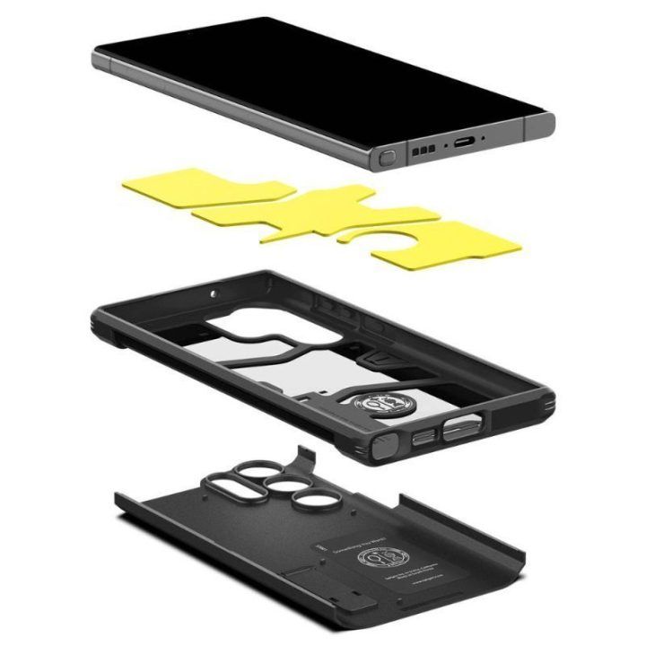 Spigen Tough Armor dėklas Samsung Galaxy S23 Ultra, juodas