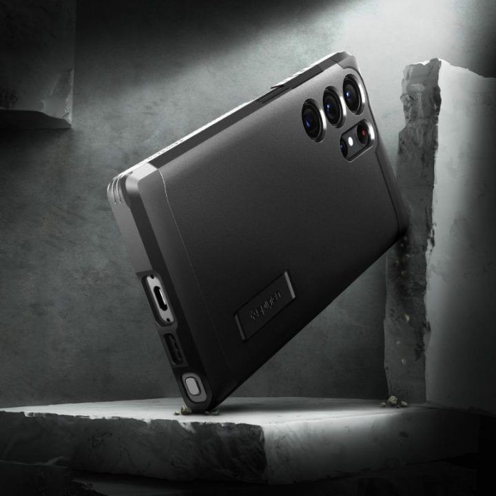 Spigen Tough Armor dėklas Samsung Galaxy S23 Ultra, juodas