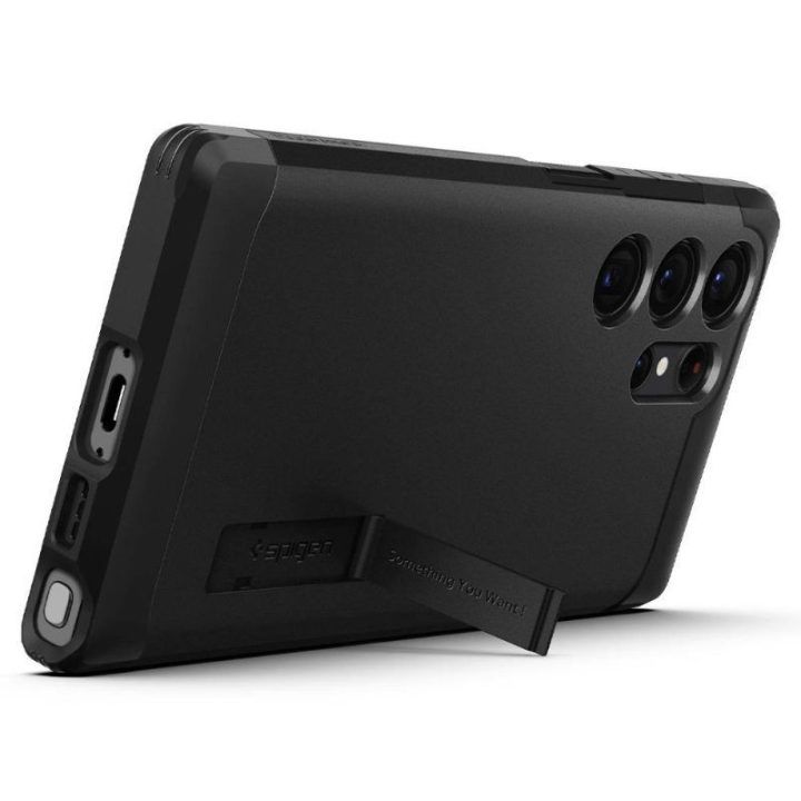 Spigen Tough Armor dėklas Samsung Galaxy S23 Ultra, juodas