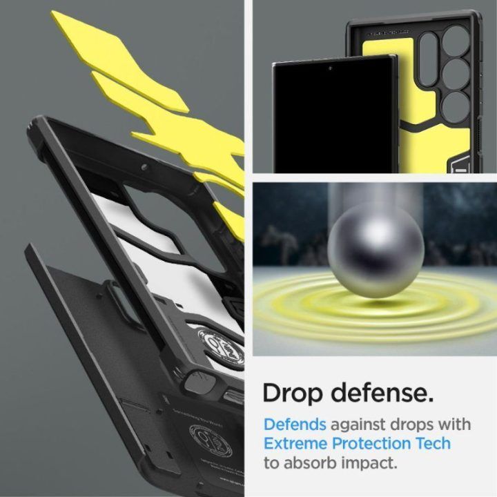 Spigen Tough Armor dėklas Samsung Galaxy S23 Ultra, juodas