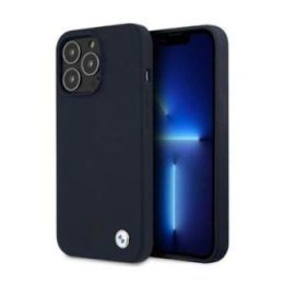 BMW silikoninis dėklas iPhone 13 Pro Max, tamsiai mėlynas
