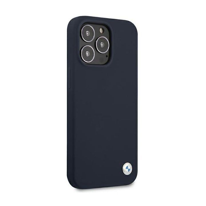 BMW silikoninis dėklas iPhone 13 Pro Max, tamsiai mėlynas