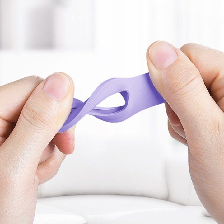 Crong silikoninis dėklas su žiedu Apple AirTag 1/2, violetinis