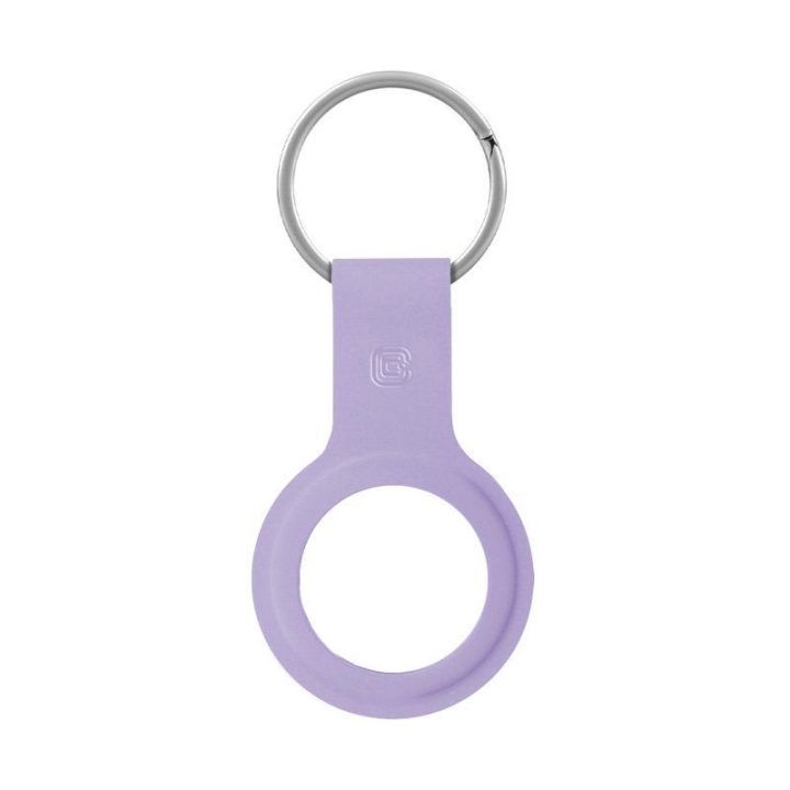Crong silikoninis dėklas su žiedu Apple AirTag 1/2, violetinis