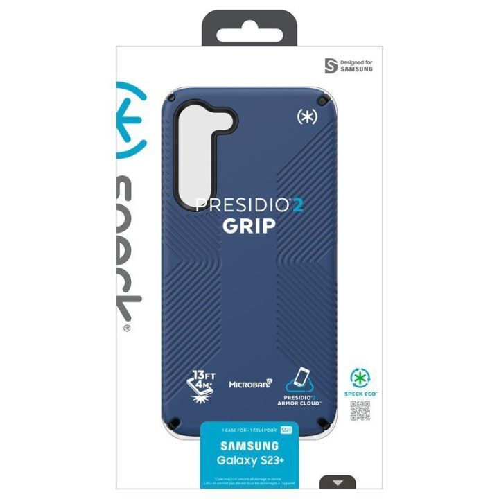 Dėklas Samsung Galaxy S23+ Speck Presidio2 Grip, mėlynas/juodas