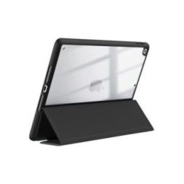 Dėklas iPad 10.2" Crong PrimeFolio, juodas/permatomas