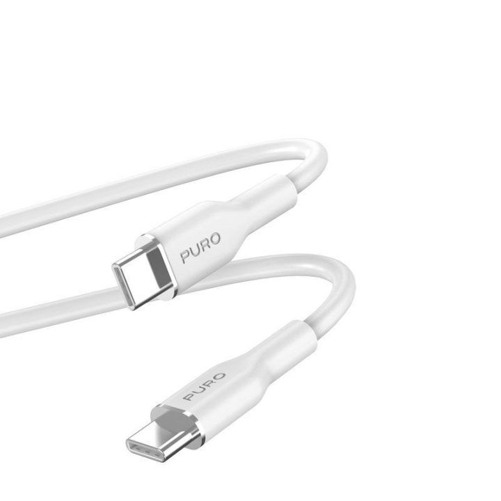 USB-C laidas PURO ICON Soft, 1,5 m, baltas