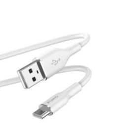 USB-A–USB-C laidas Puro ICON Soft, 1,5 m, baltas