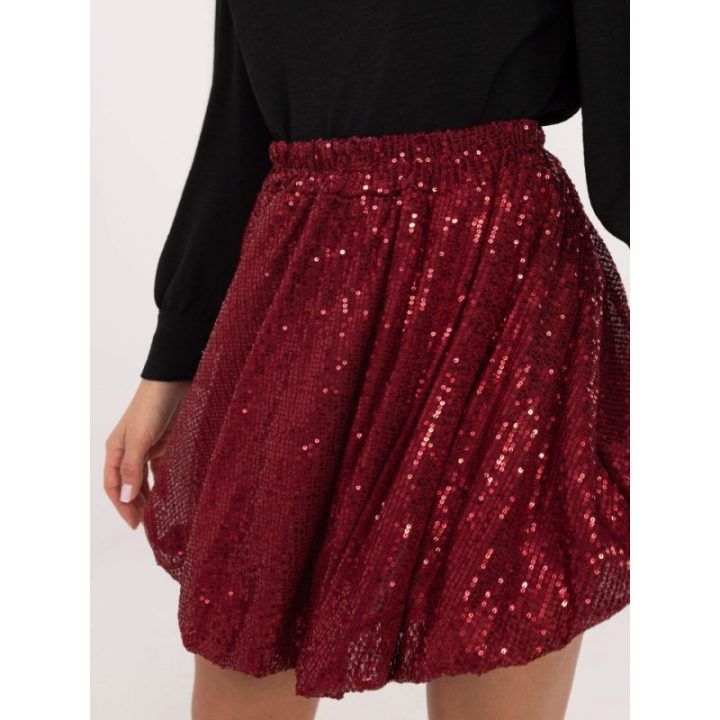 Bordo spalvos sijonas