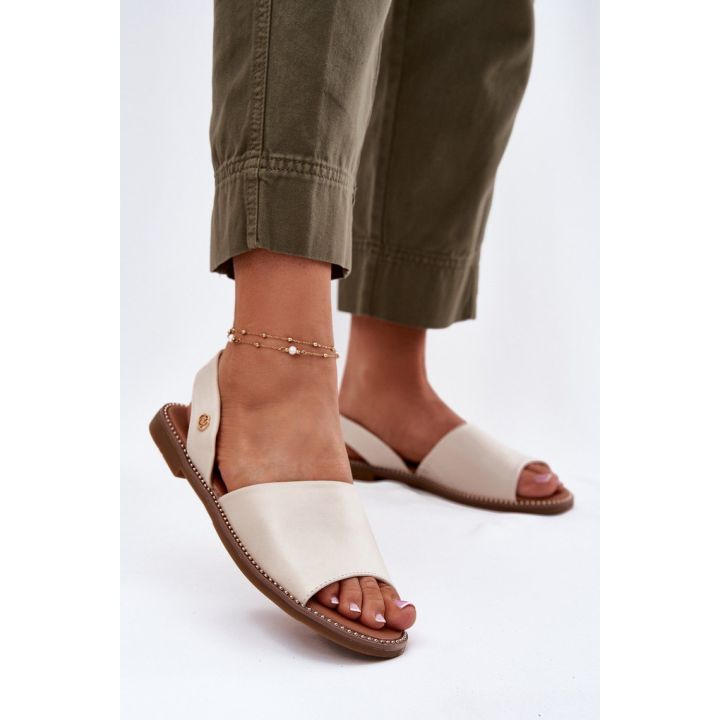 Smėlio spalvos basutės su kulnu Step in style