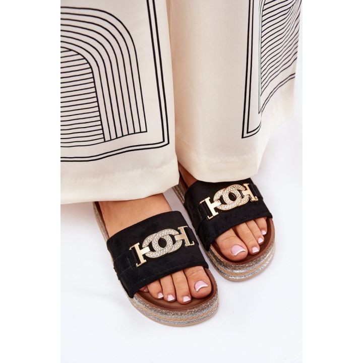 Juodos platforminės basutės Step in style