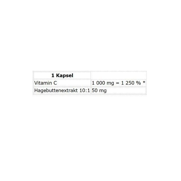 Vitaminas C Nutrend su erškėtuogėmis 60 kapsulių