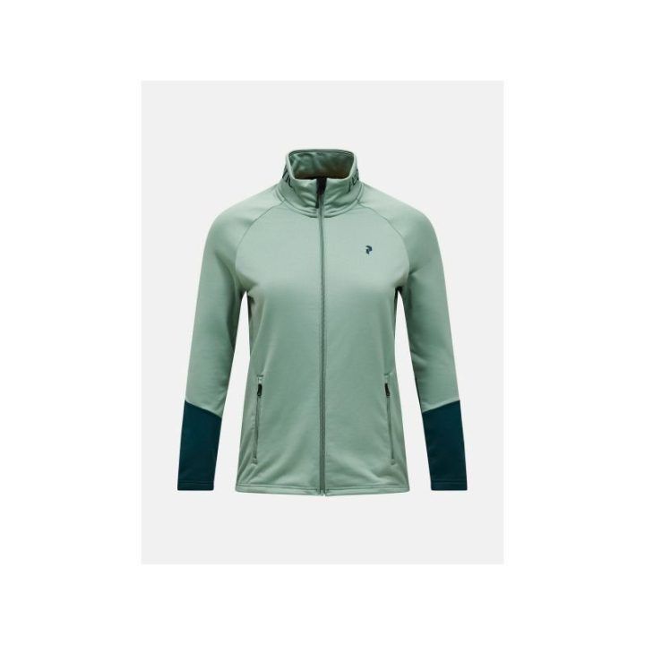 Moteriškas džemperis Peak Performance Rider Essentials Midlayer Zip Jacket, žalias