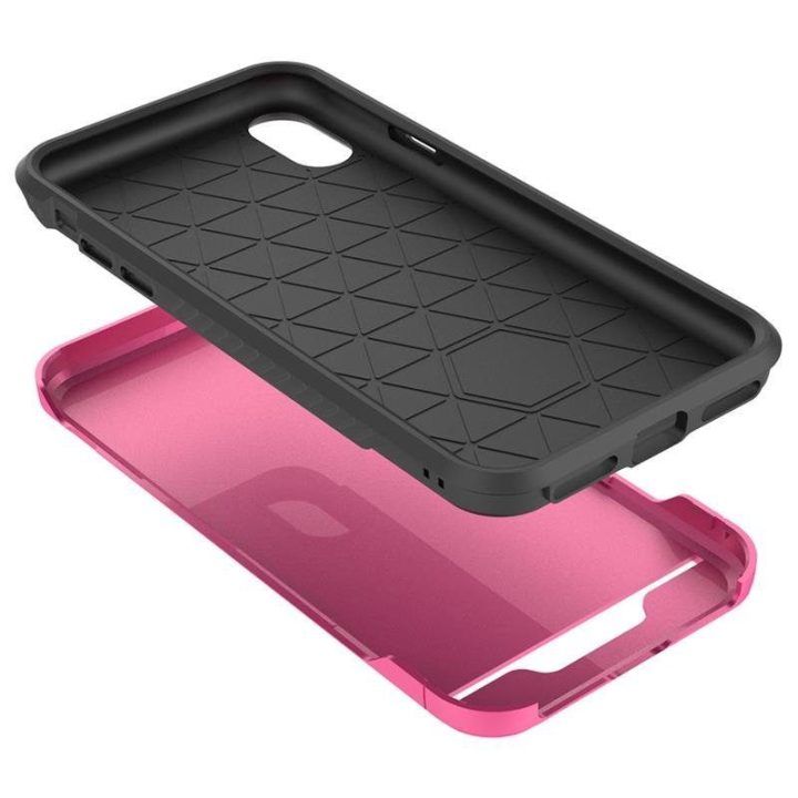 Dėklas iPhone X Zizo Star Diamond, rožinė/juoda