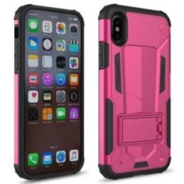 Dėklas iPhone X Zizo Hybrid Transformer, rožinis / juodas