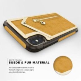 Dėklas su pinigine Zizo Nebula iPhone X, rudas