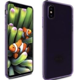 TPU dėklas iPhone X, violetinis Zizo