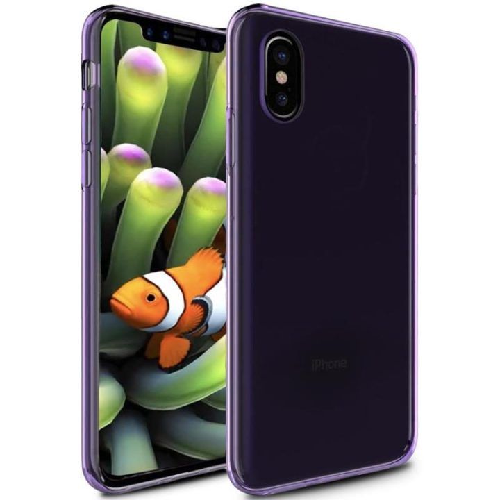 TPU dėklas iPhone X, violetinis Zizo