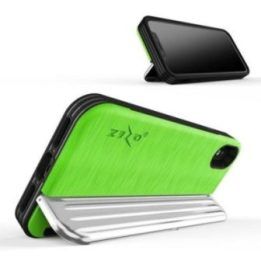 Dėklas su pinigine iPhone Xs/X, žalios ir sidabro spalvos