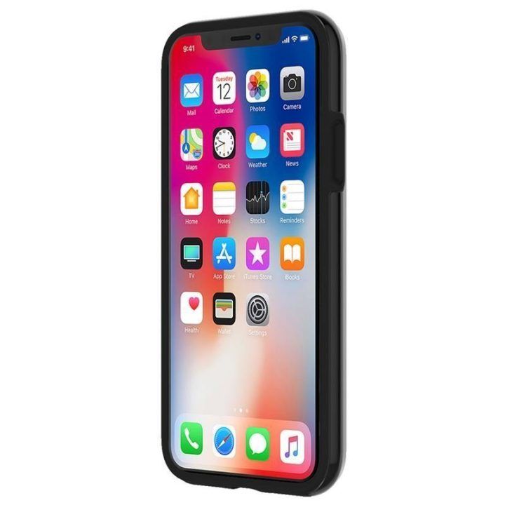 Dėklas iPhone X Incipio DualPro Sport, juodas/permatomas