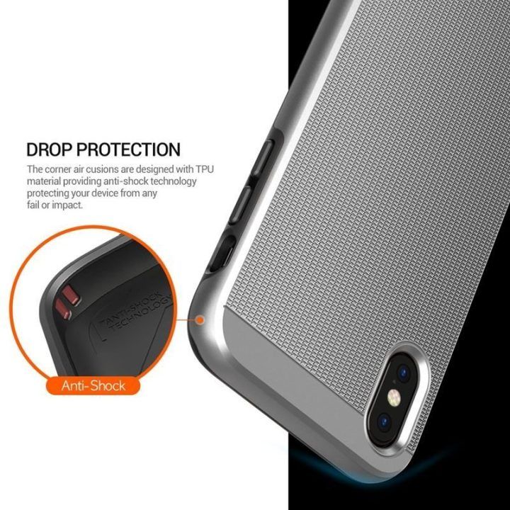 Dėklas iPhone Xs/X Obliq Slim Meta, sidabro spalvos