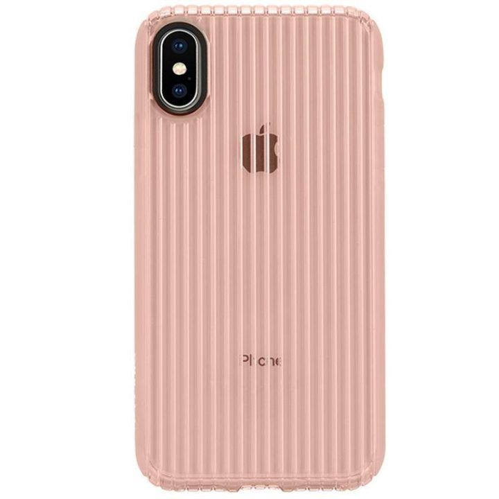 Apsauginis dėklas iPhone Xs / X, rožinio aukso spalvos