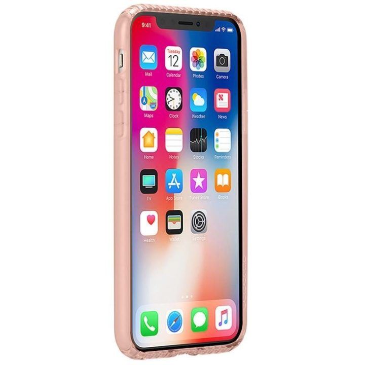 Apsauginis dėklas iPhone Xs / X, rožinio aukso spalvos