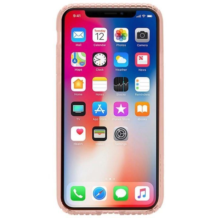Apsauginis dėklas iPhone Xs / X, rožinio aukso spalvos