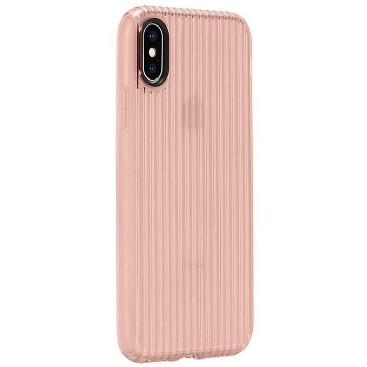 Apsauginis dėklas iPhone Xs / X, rožinio aukso spalvos