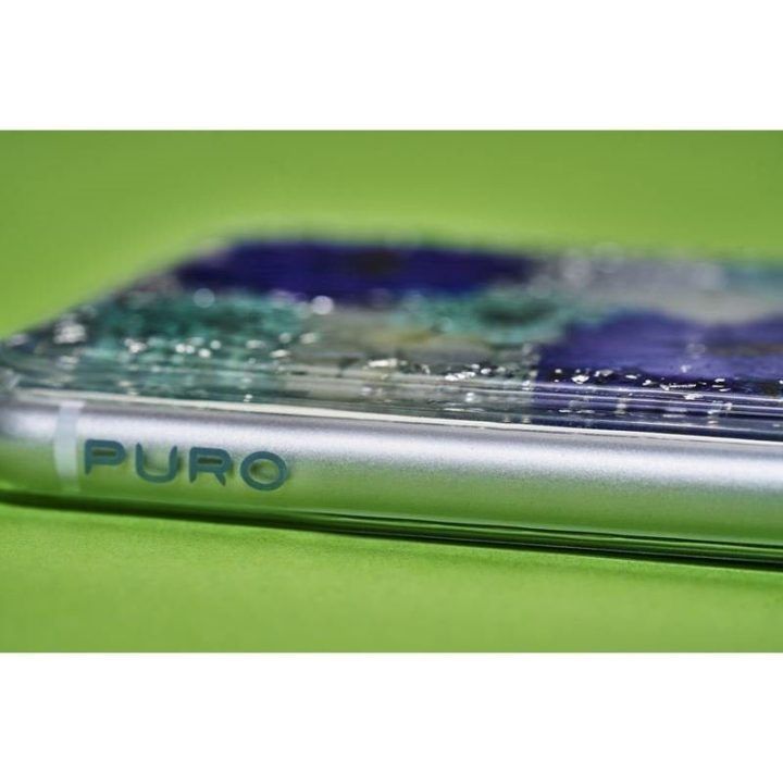PURO dėklas iPhone XR su tikrais žaliais gėlių žiedlapiais