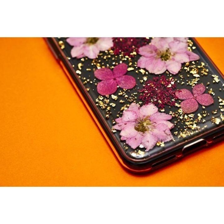PURO dėklas iPhone XR su tikrais žaliais gėlių žiedlapiais
