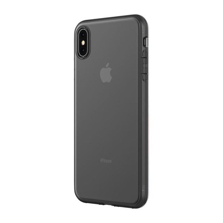 Dėklas iPhone Xs Max, permatomas juodas