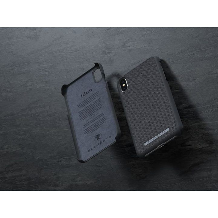 Pilkas dėklas iPhone Xs Max, Nordic Elements Idun